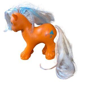 MLP Big Brother Pony Wigwam G1 Boy My Little Pony Toy - Orange With Blue Eyes &